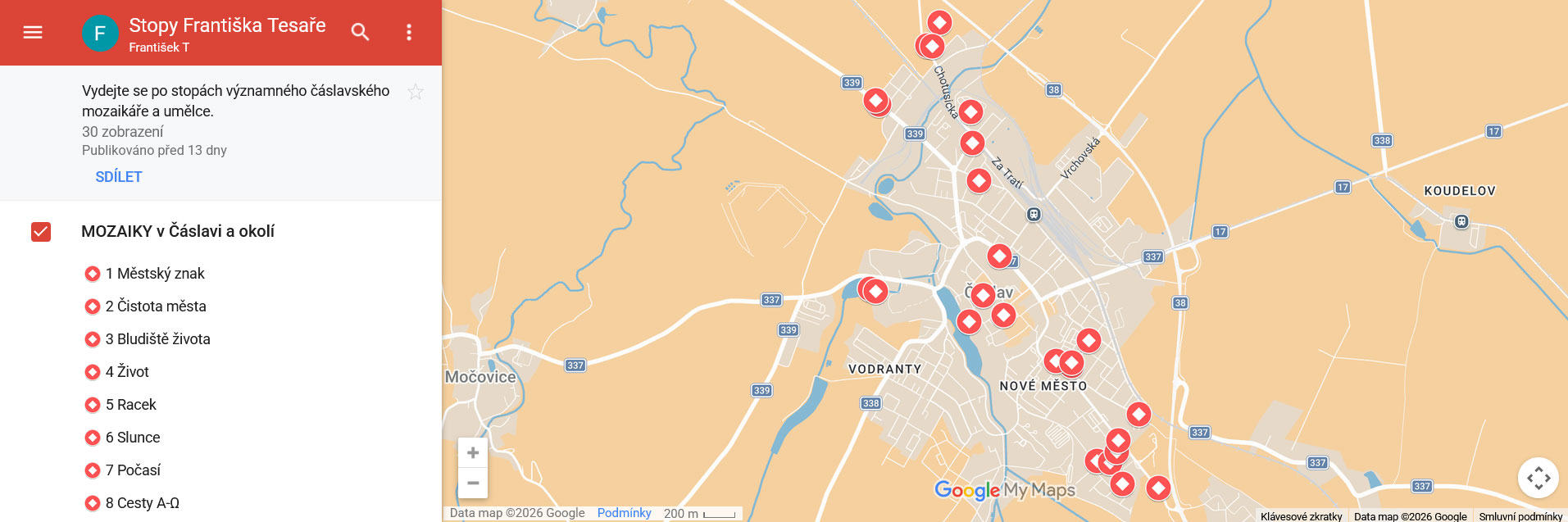 Mozaiky v Čáslavi Františka Tesaře
